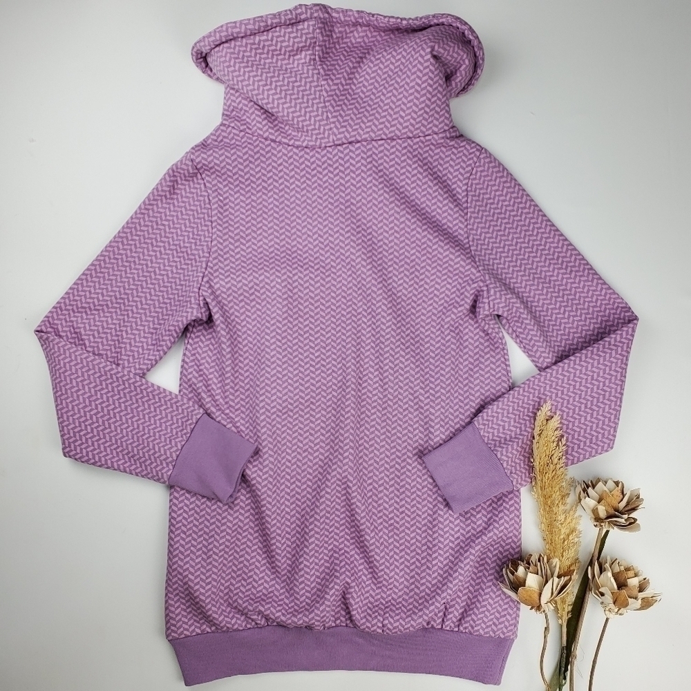 Pajamagram Cozy Purple Cowl Neck Sweatshirt XS - Picture 7 of 10
